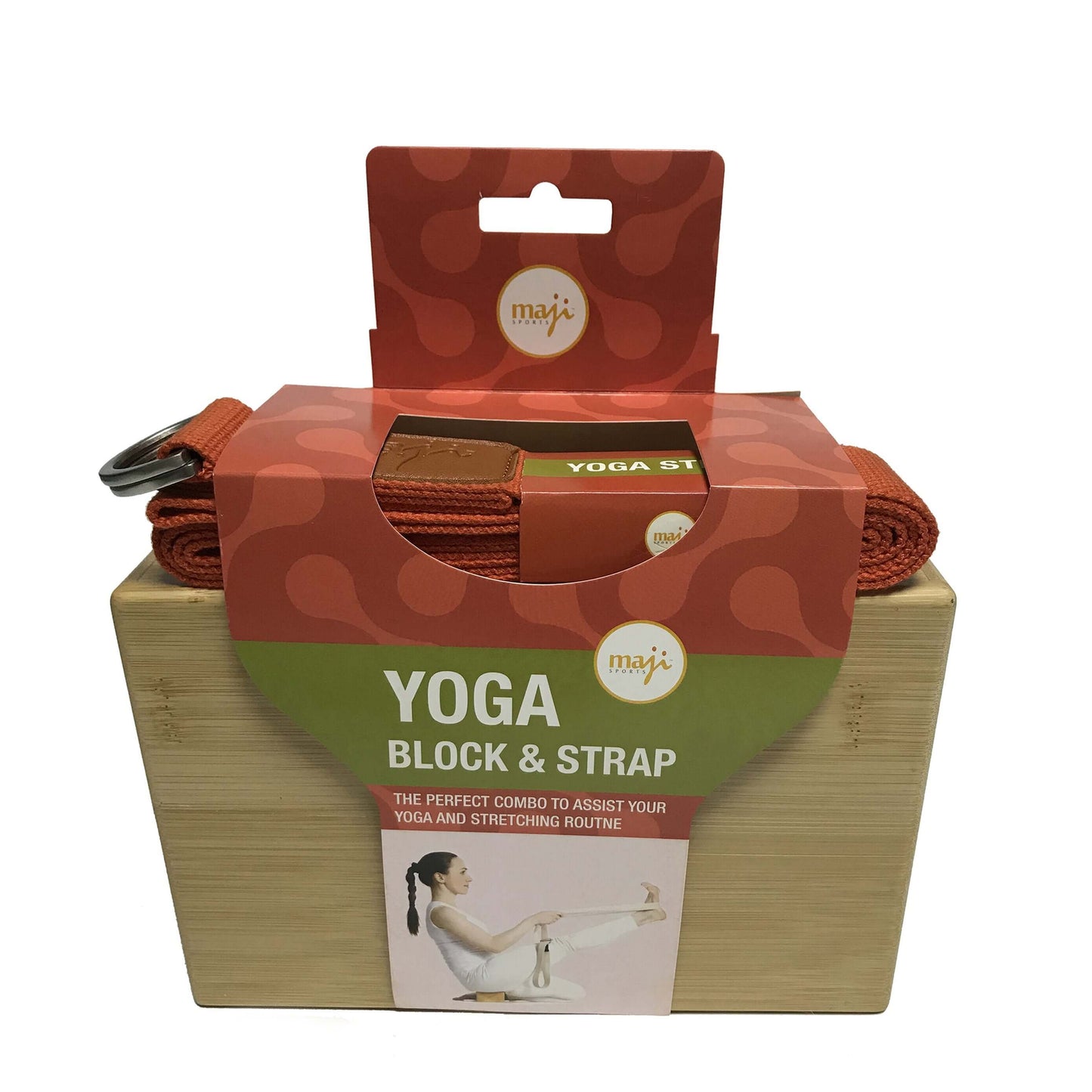 Bamboo Yoga Block & Strap Combo