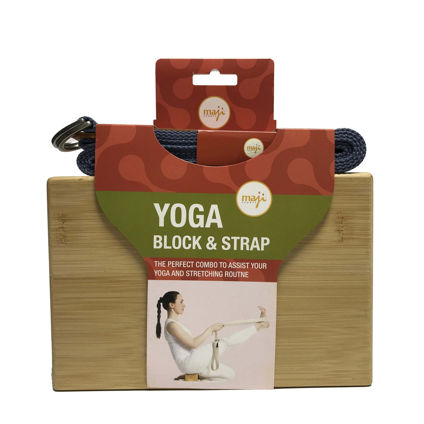 Bamboo Yoga Block & Strap Combo