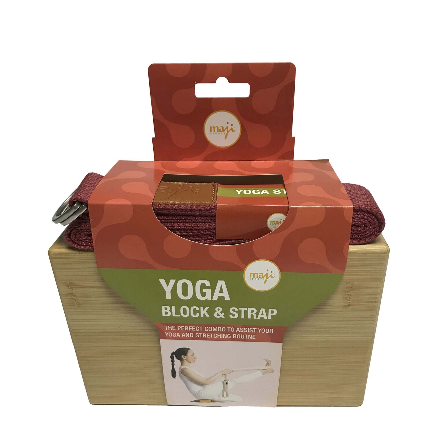 Bamboo Yoga Block & Strap Combo