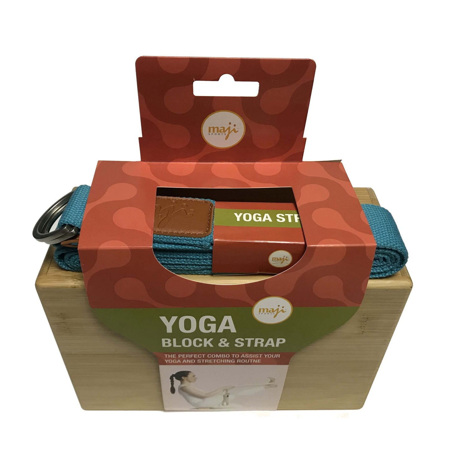 Bamboo Yoga Block & Strap Combo