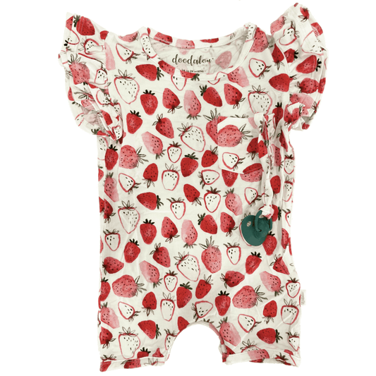 You are Berry Special -  Bamboo Baby Romper Ruffle Sleeves