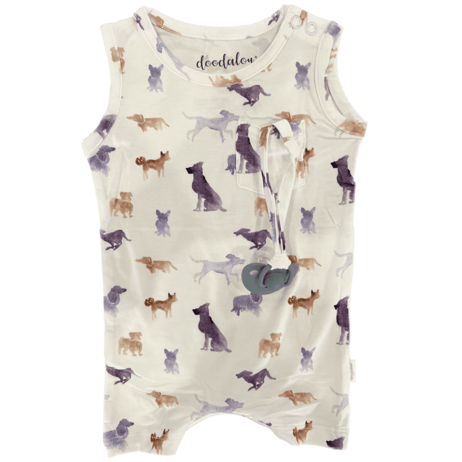 I Woof You! -  Bamboo Baby Romper Tank with Shorts - 6 - 9