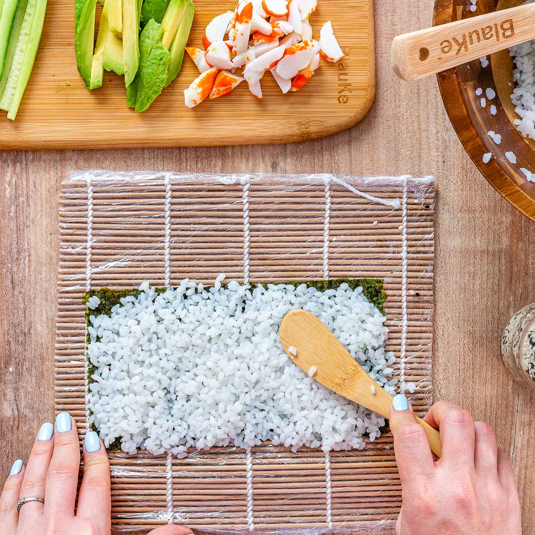 Bamboo Sushi Making Kit with 2 Sushi Rolling Mats, 5 Pairs of Reusable