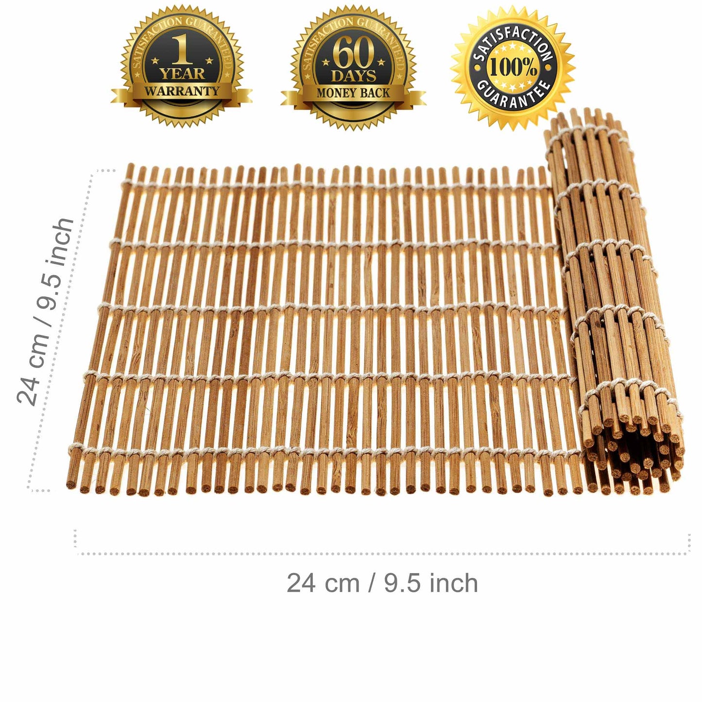 Bamboo Sushi Making Kit with 2 Sushi Rolling Mats, 5 Pairs of Reusable